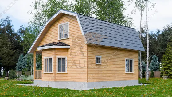 Дом из бруса с мансардой П-120 — фото 2