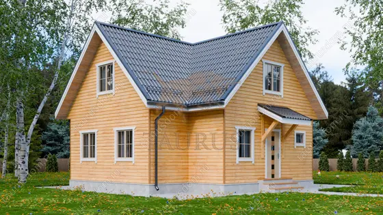 Дом из бруса с мансардой П-601 — фото 4